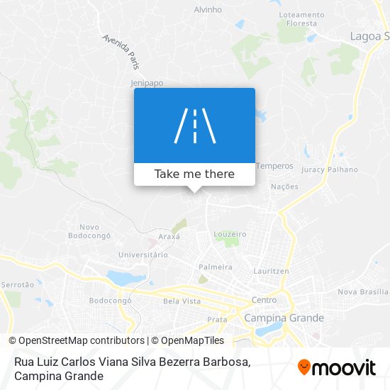 Mapa Rua Luiz Carlos Viana Silva Bezerra Barbosa