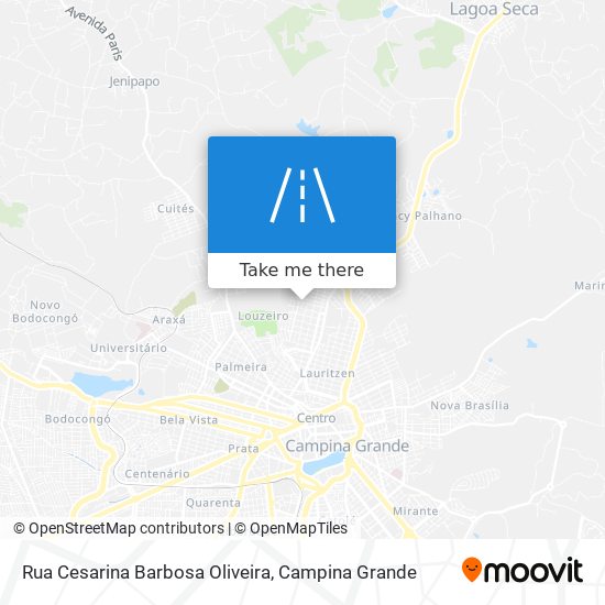 Mapa Rua Cesarina Barbosa Oliveira