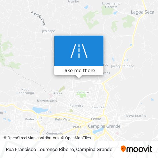 Mapa Rua Francisco Lourenço Ribeiro