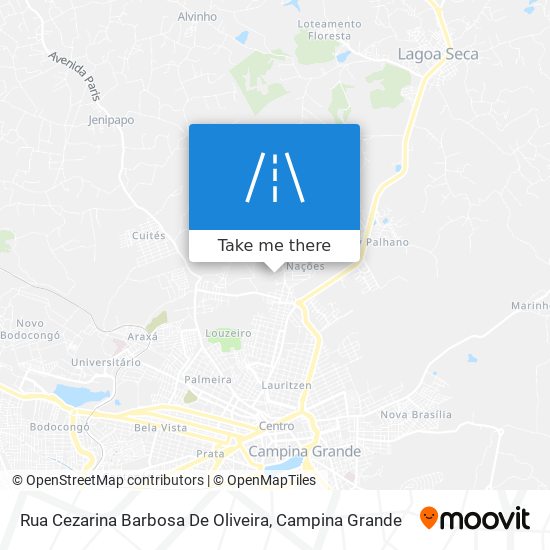 Mapa Rua Cezarina Barbosa De Oliveira