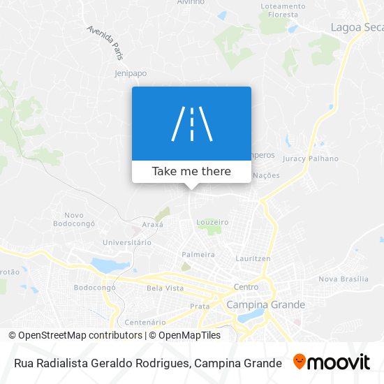 Rua Radialista Geraldo Rodrigues map