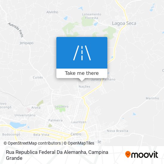 Mapa Rua Republica Federal Da Alemanha