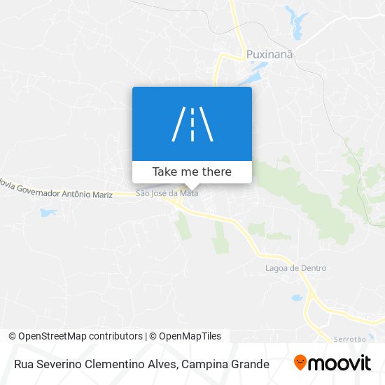 Mapa Rua Severino Clementino Alves