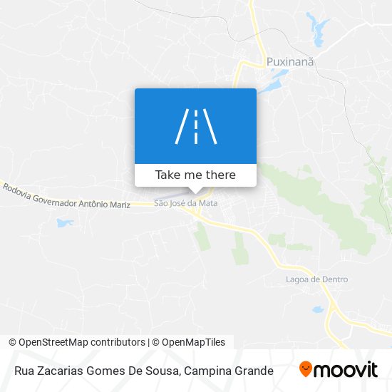 Mapa Rua Zacarias Gomes De Sousa