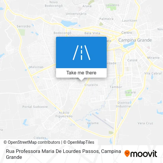 Rua Professora Maria De Lourdes Passos map