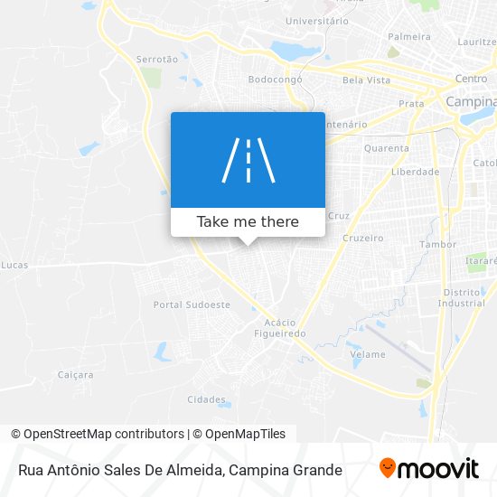 Mapa Rua Antônio Sales De Almeida