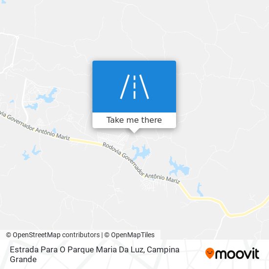 Mapa Estrada Para O Parque Maria Da Luz