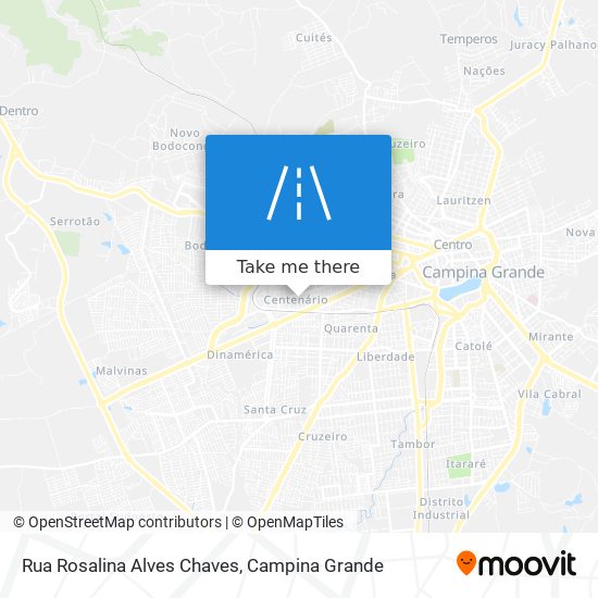 Mapa Rua Rosalina Alves Chaves