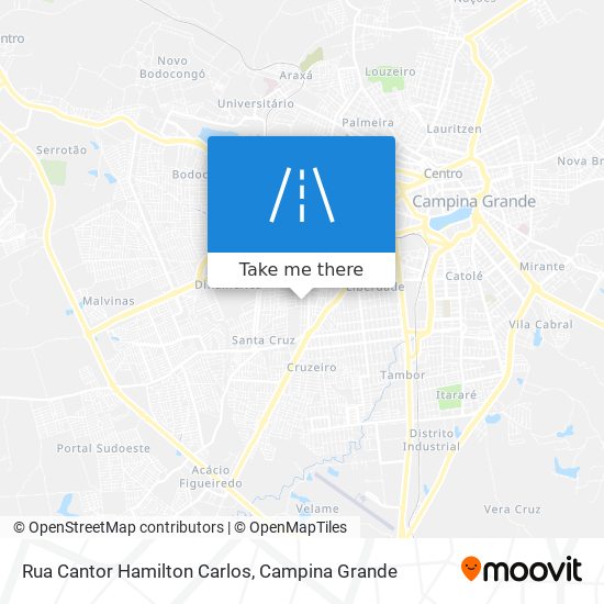 Mapa Rua Cantor Hamilton Carlos