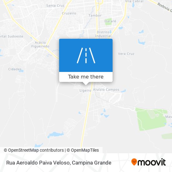 Mapa Rua Aeroaldo Paiva Veloso