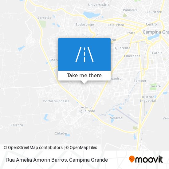 Mapa Rua Amelia Amorin Barros