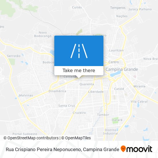 Mapa Rua Crispiano Pereira Neponuceno