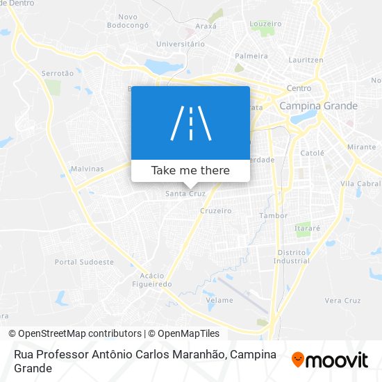 Mapa Rua Professor Antônio Carlos Maranhão
