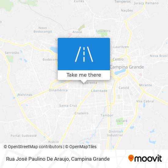 Rua José Paulino De Araujo map