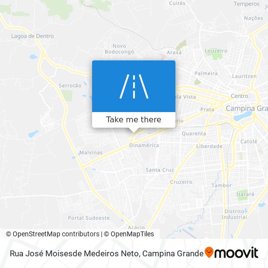 Mapa Rua José Moisesde Medeiros Neto