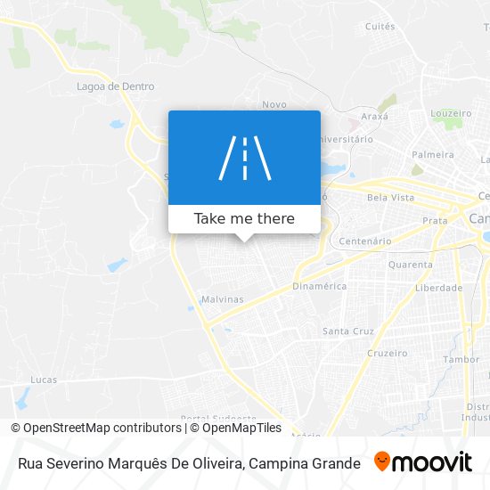 Mapa Rua Severino Marquês De Oliveira