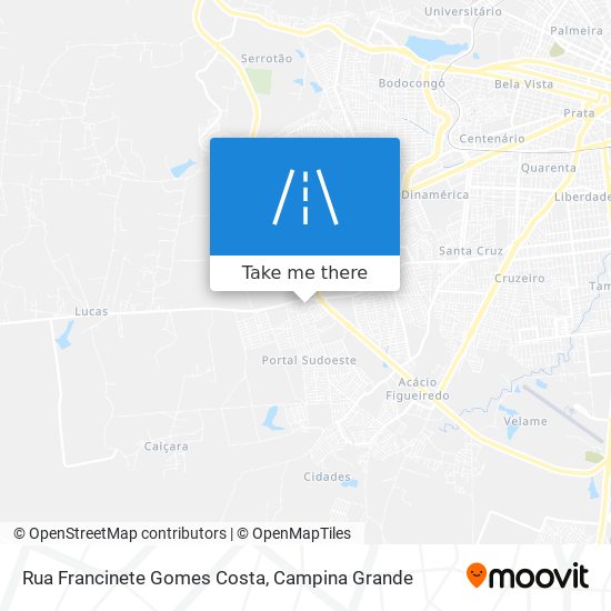 Mapa Rua Francinete Gomes Costa
