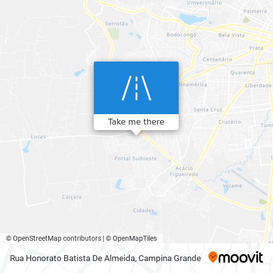 Mapa Rua Honorato Batista De Almeida