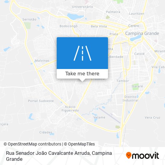 Mapa Rua Senador João Cavalcante Arruda