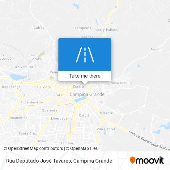 Mapa Rua Deputado José Tavares