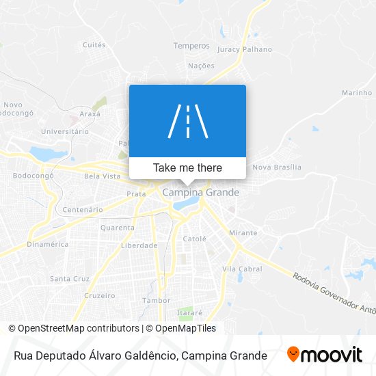 Mapa Rua Deputado Álvaro Galdêncio