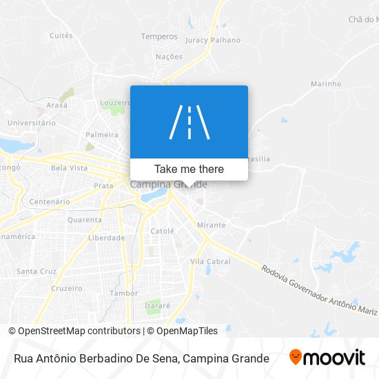 Rua Antônio Berbadino De Sena map