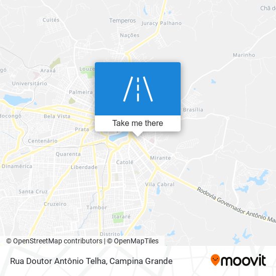 Mapa Rua Doutor Antônio Telha