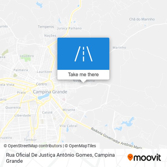 Rua Oficial De Justiça Antônio Gomes map