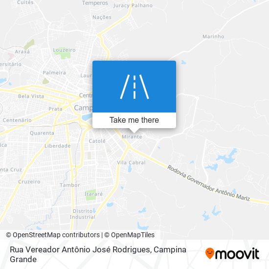 Rua Vereador Antônio José Rodrigues map