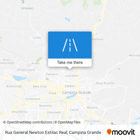 Rua General Newton Estilac Real map
