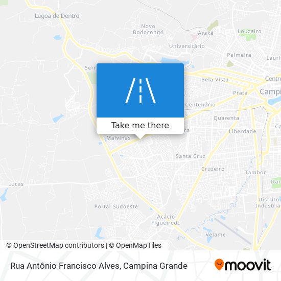 Mapa Rua Antônio Francisco Alves