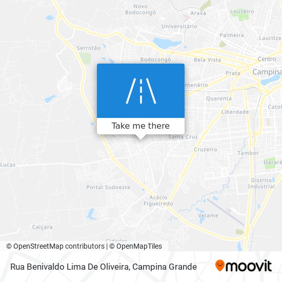 Rua Benivaldo Lima De Oliveira map