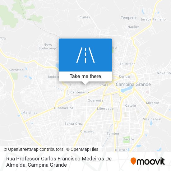 Mapa Rua Professor Carlos Francisco Medeiros De Almeida