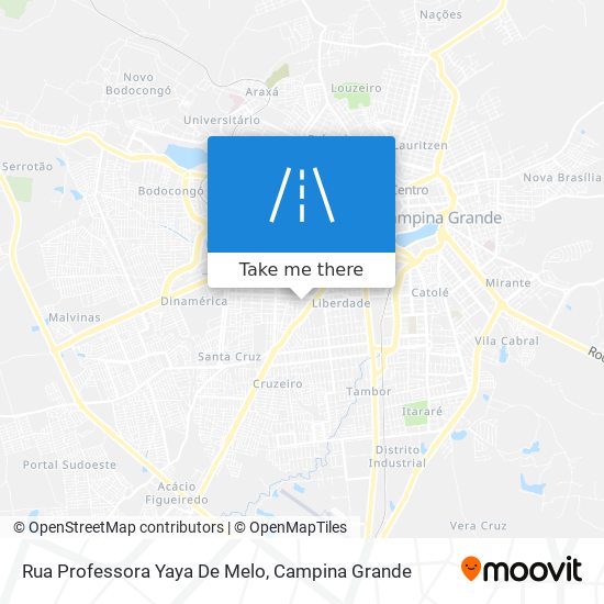 Mapa Rua Professora Yaya De Melo