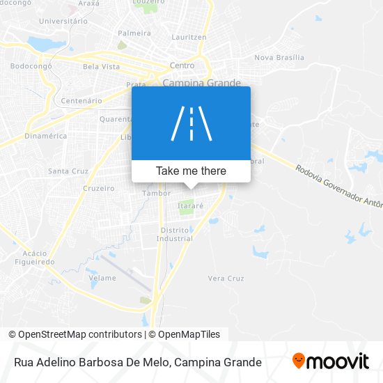Mapa Rua Adelino Barbosa De Melo
