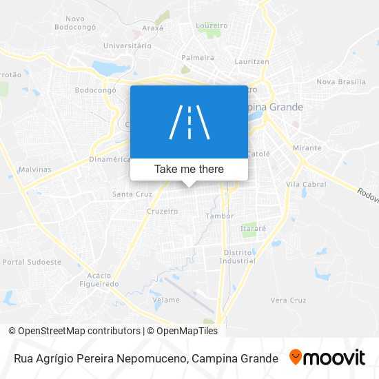 Mapa Rua Agrígio Pereira Nepomuceno