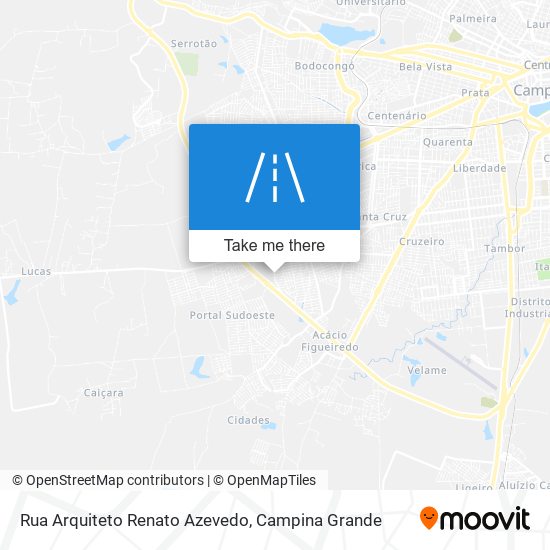 Mapa Rua Arquiteto Renato Azevedo