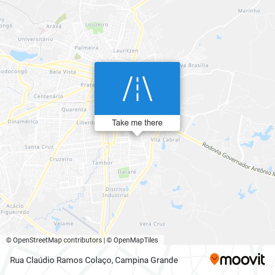Mapa Rua Claúdio Ramos Colaço