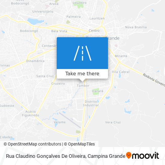 Mapa Rua Claudino Gonçalves De Oliveira