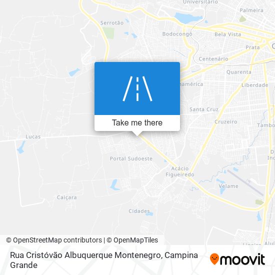 Mapa Rua Cristóvão Albuquerque Montenegro