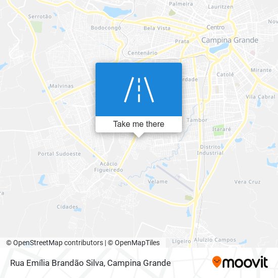 Mapa Rua Emília Brandão Silva