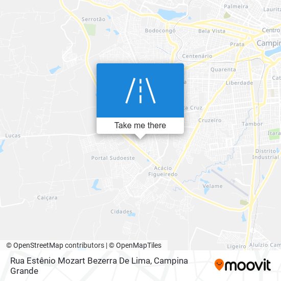 Mapa Rua Estênio Mozart Bezerra De Lima