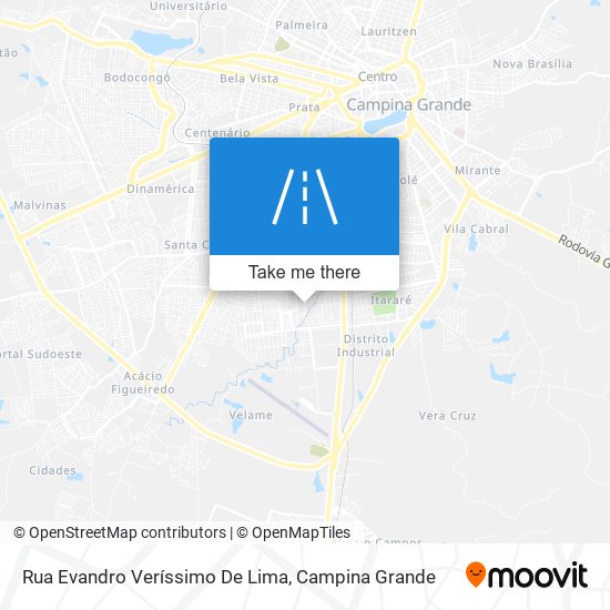 Mapa Rua Evandro Veríssimo De Lima