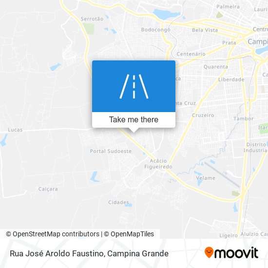 Rua José Aroldo Faustino map