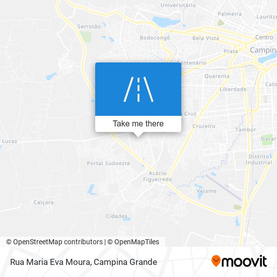 Mapa Rua Maria Eva Moura