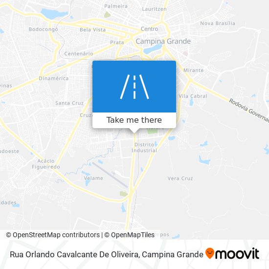 Mapa Rua Orlando Cavalcante De Oliveira