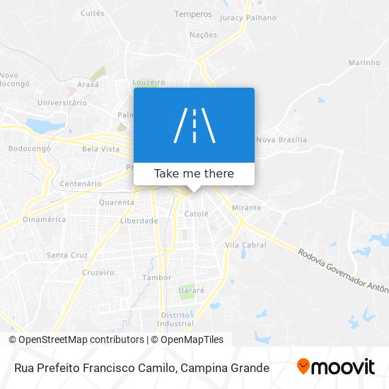 Mapa Rua Prefeito Francisco Camilo