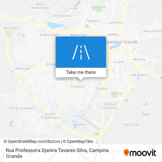 Mapa Rua Professora Djanira Tavares Silva