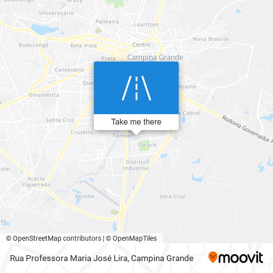 Mapa Rua Professora Maria José Lira