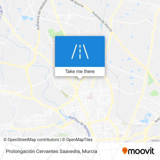 Prolongación Cervantes Saavedra map